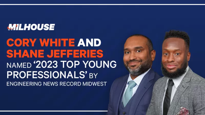 Cory White and Shane Jefferies Named ‘2023 Top Young Professionals’ by Engineering News Record Midwest