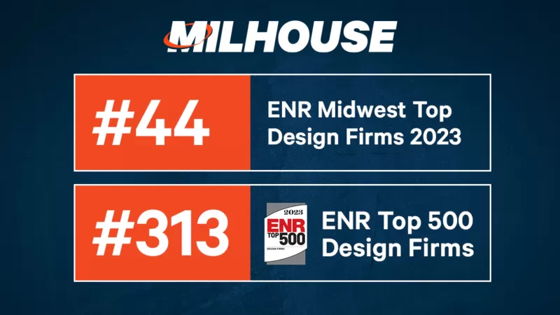 Milhouse Engineering and Construction, Inc. Named a 2023 Top Design Firm by Engineering News-Record Midwest  
