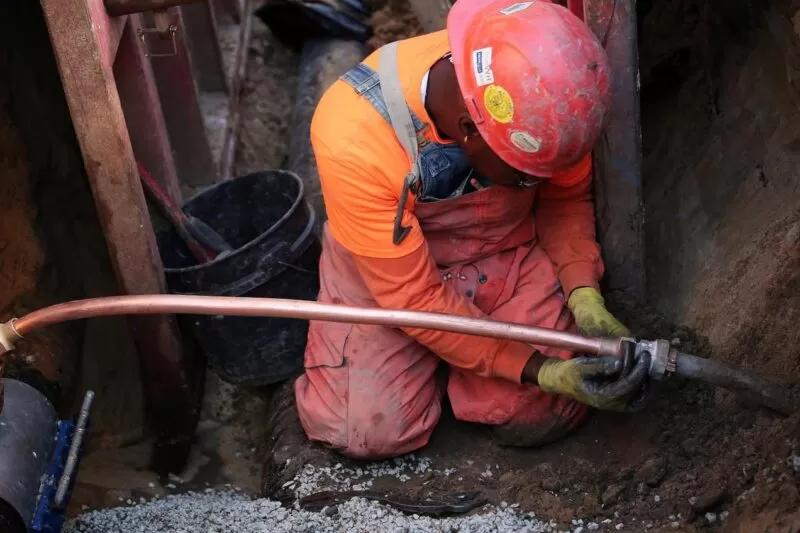 Copper replacing water lead pipes