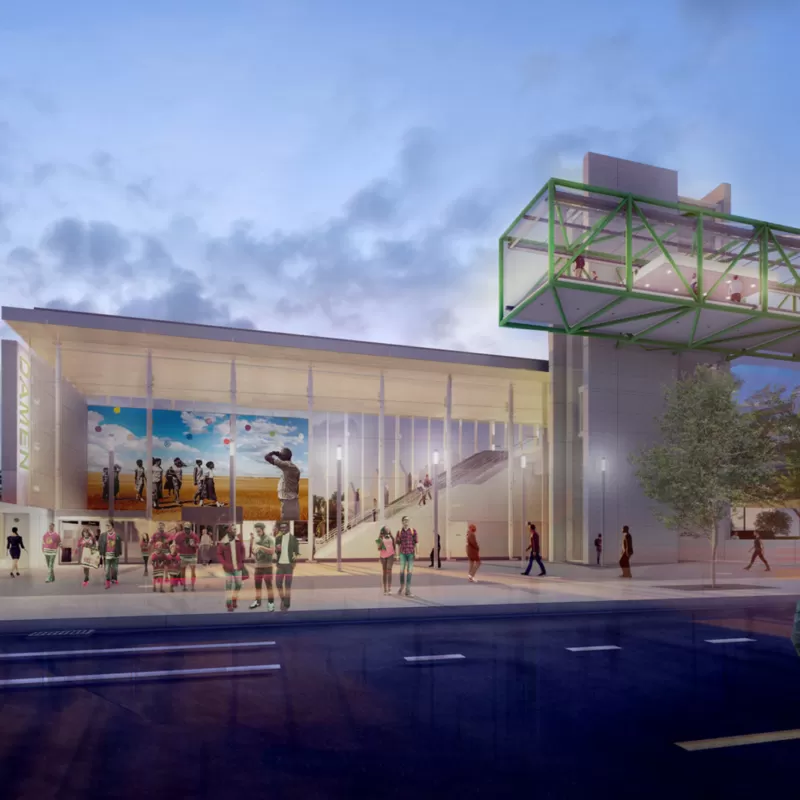 Damen Green Line East View Dusk WAF