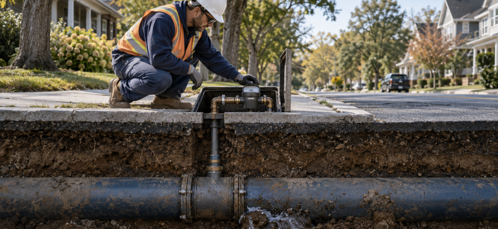 tracing a leaking water main